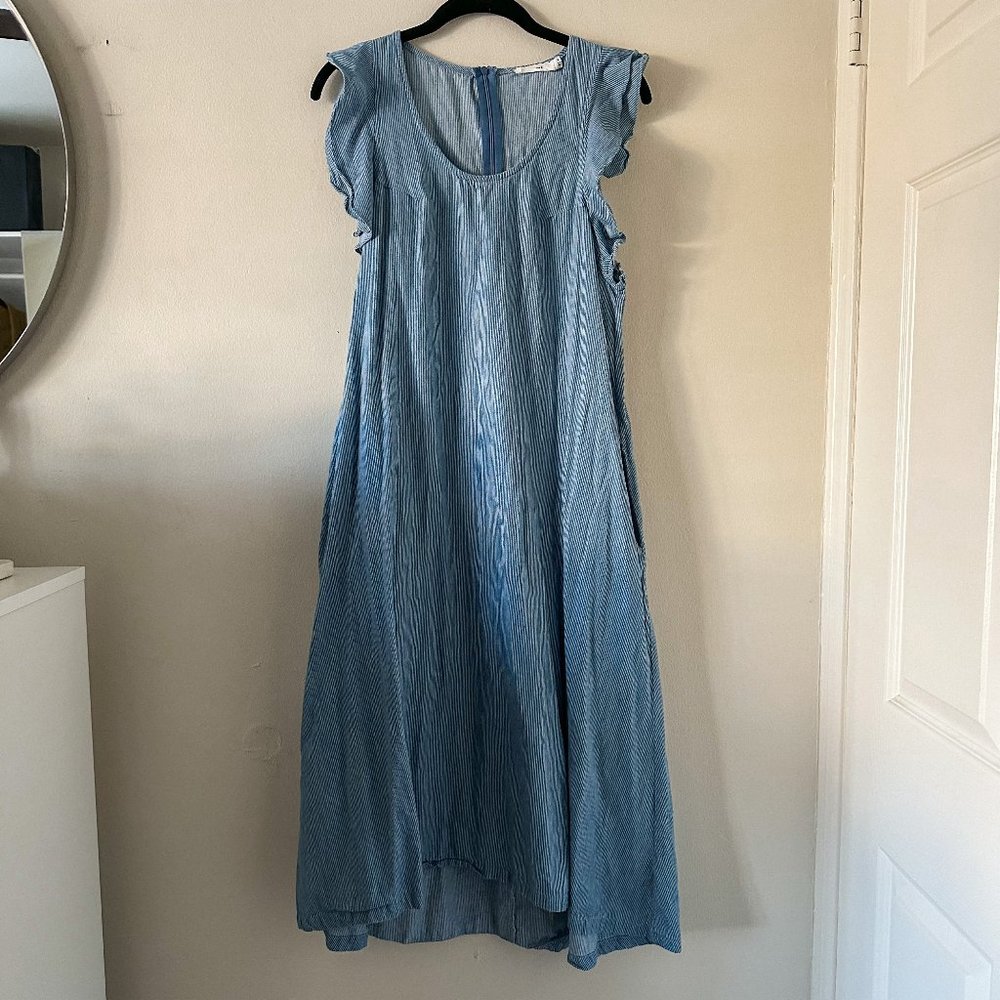 Mod Ref Blue Midi Dress Size Medium